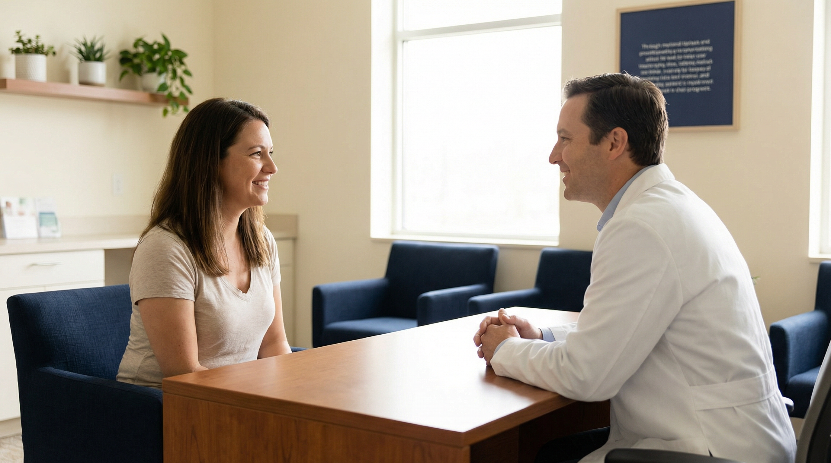 Dr. Fozo consulting with a patient